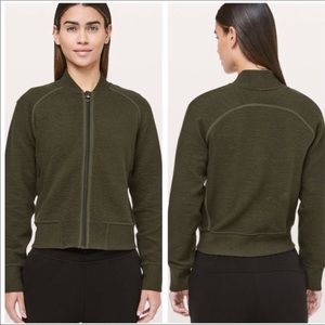 Lululemon On Repeat Bomber Dark Olive Size 4